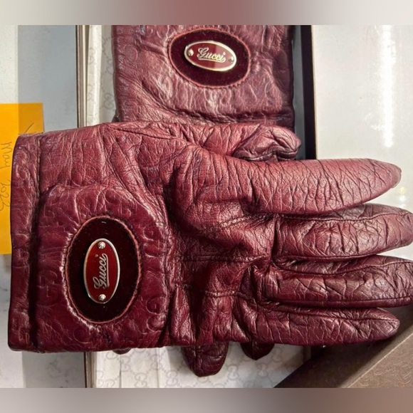 Burgundy Gucci gloves - Picture 4 of 8
